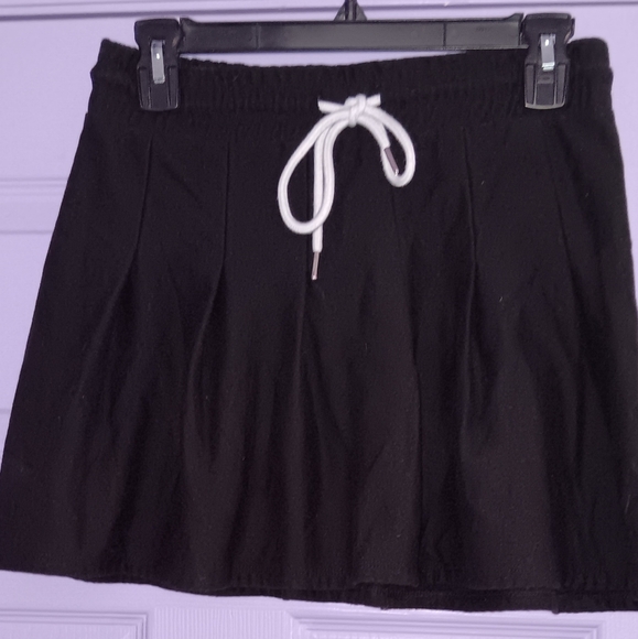 No Boundaries Dresses & Skirts - NOBO | Black Skater Mini Skirt with Tie Front Medium